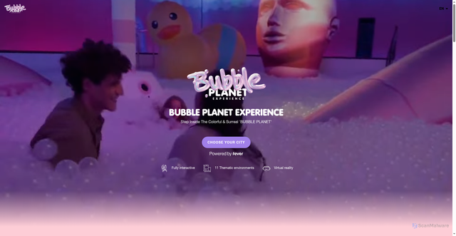 Security scan screenshot of https://bubble-planet.com