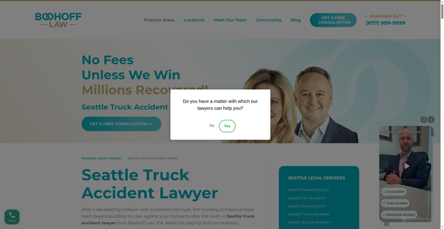 Security scan screenshot of https://www.boohofflaw.com/seattle-truck-accident-lawyer/
