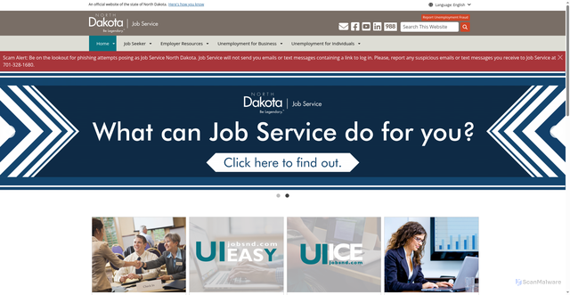 Security scan screenshot of https://www.jobsnd.com/