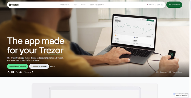 Security scan screenshot of https://help-suites-trezr-web.typedream.app/