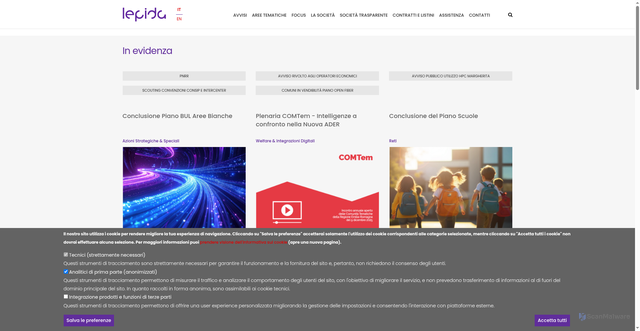 Security scan screenshot of https://www.lepida.net/