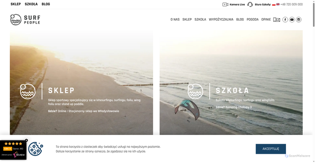 Security scan screenshot of https://surfpeople.pl