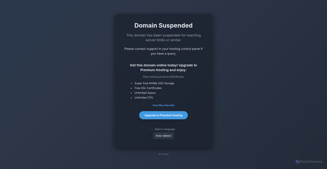 Security scan screenshot of https://credibhdop2025.kesug.com/