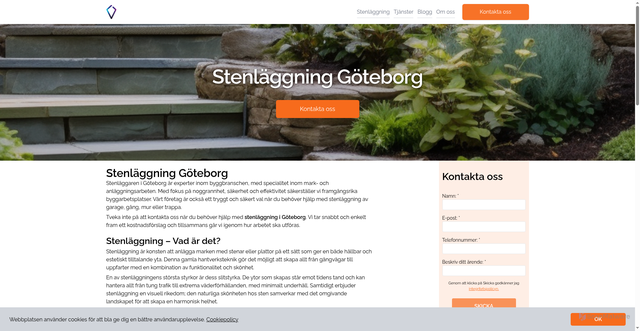 Security scan screenshot of https://stenlaggninggoteborg.se