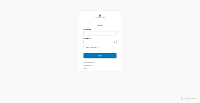 Security scan screenshot of https://state.access.delaware.gov
