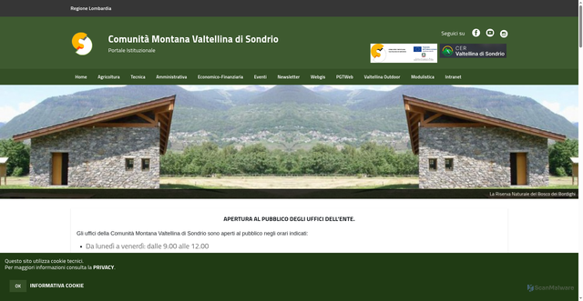 Security scan screenshot of https://www.cmsondrio.it/