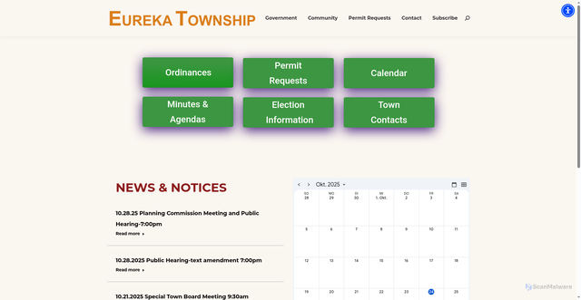 Security scan screenshot of https://eurekamn.gov/