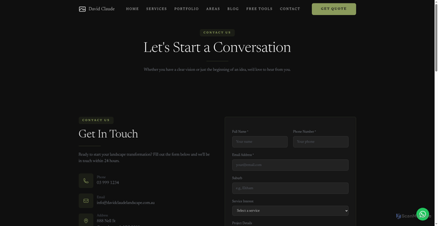 Security scan screenshot of https://lbw-david-claude-landscape-design-mke3rebh.pages.dev/contact/