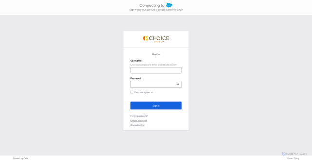 Security scan screenshot of https://choicehotelsfranchise.file.force.com