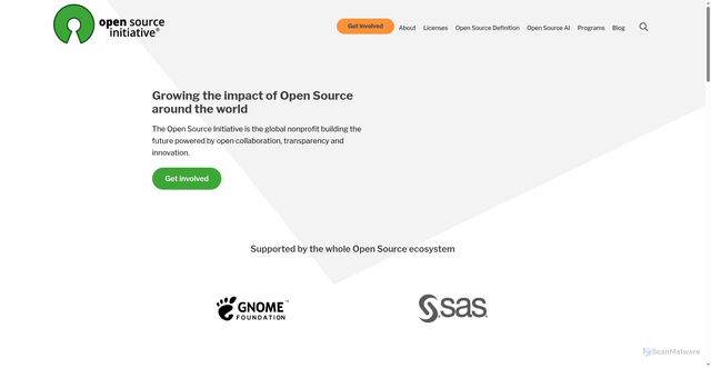Security scan screenshot of https://opensource.org/