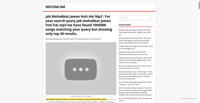 Security scan screenshot of https://enilcones.pages.dev/posts/jab-mohabbat-jawan-hoti-hai-mp3/