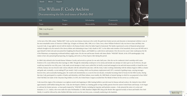 Security scan screenshot of https://codyarchive.org/item/wfc.bio.00002