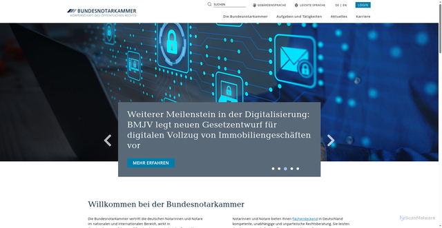 Security scan screenshot of https://www.bnotk.de/