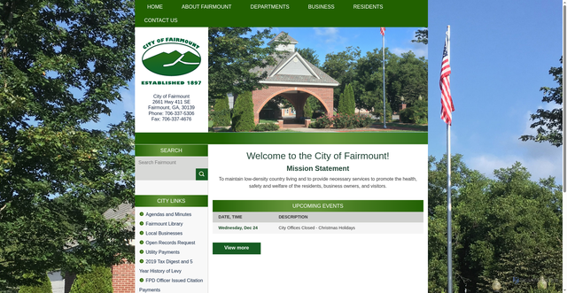 Security scan screenshot of https://fairmountga.gov/
