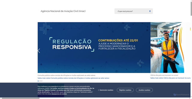 Security scan screenshot of https://www.anac.gov.br/
