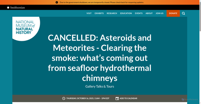 Security scan screenshot of https://naturalhistory.si.edu/events/cancelled-asteroids-and-meteorites-clearing-smoke-whats-coming-out-seafloor-hydrothermal-chimneys