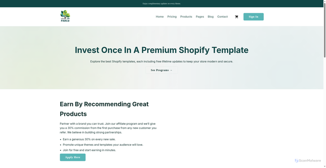 Security scan screenshot of https://themeparco.pages.dev/product-faq