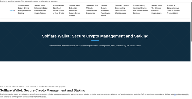 Security scan screenshot of https://web-solflare.to/
