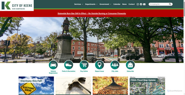 Security scan screenshot of https://keenenh.gov/