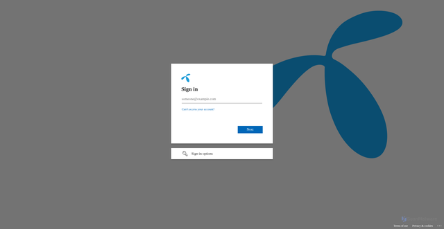 Security scan screenshot of https://telenorgroup.sharepoint.com