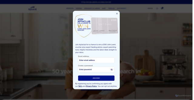 Security scan screenshot of https://aptaclub.co.uk