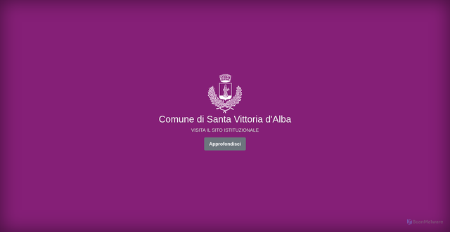 Security scan screenshot of https://www.comunedisantavittoriadalba.it