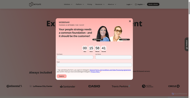 Security scan screenshot of https://netigate.se