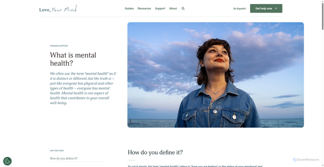Security scan screenshot of https://loveyourmindtoday.org/finding-support/what-is-mental-health