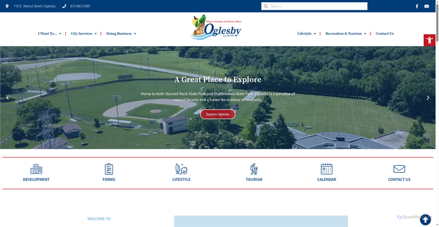 Security scan screenshot of https://oglesbyil.gov/
