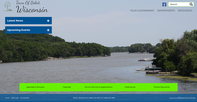 Security scan screenshot of https://www.townofbeloitwi.gov/