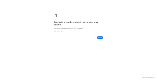 Security scan screenshot of https://sns-video-default.xhscdn.com
