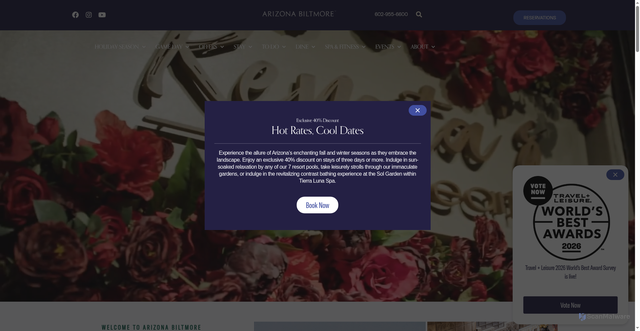 Security scan screenshot of https://www.arizonabiltmore.com/