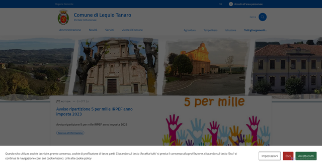 Security scan screenshot of https://comune.lequiotanaro.cn.it/