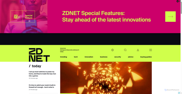 Security scan screenshot of https://www.zdnet.de