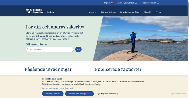Security scan screenshot of https://www.havkom.se