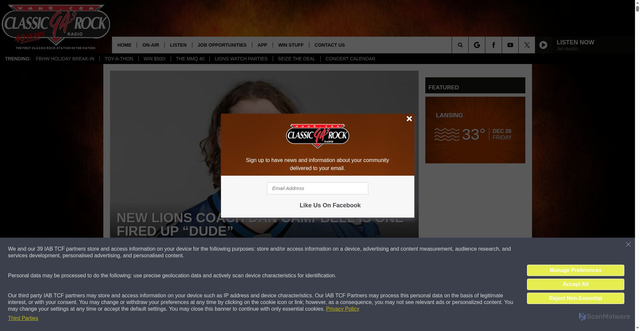 Security scan screenshot of https://wmmq.com/new-lions-coach-dan-campbell-is-one-fired-up-dude/