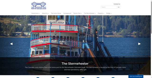 Security scan screenshot of https://www.portofcascadelocks.gov/