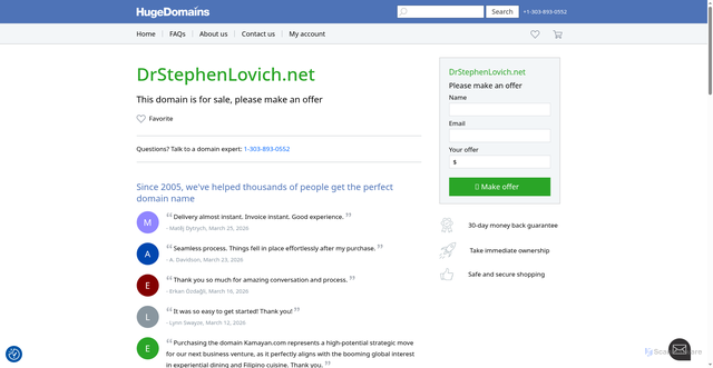Security scan screenshot of http://drstephenlovich.net/
