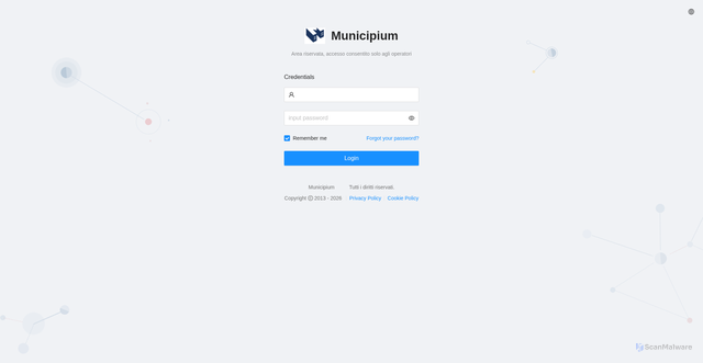 Security scan screenshot of https://comune.paganicosabino.ri.it