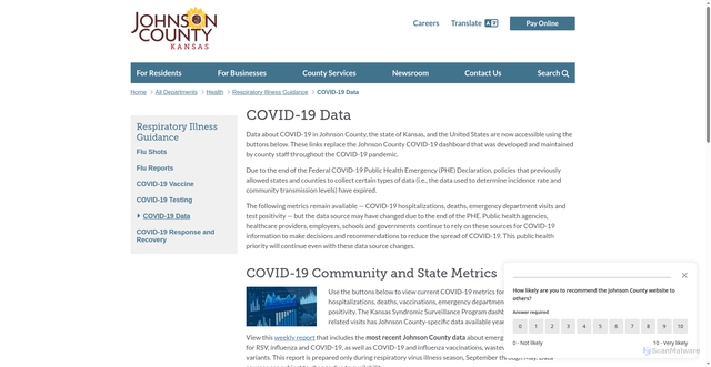 Security scan screenshot of https://www.jocogov.org/department/health/respiratory-illness-guidance/covid-19-data