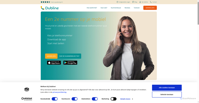 Security scan screenshot of https://dubline.nl