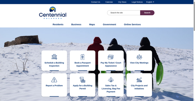 Security scan screenshot of https://www.centennialco.gov/