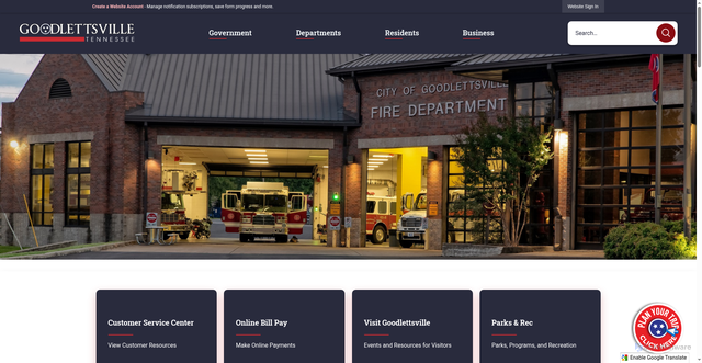 Security scan screenshot of https://goodlettsville.gov/