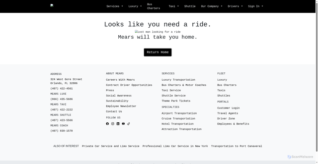 Security scan screenshot of https://www.mearstransportation.com/