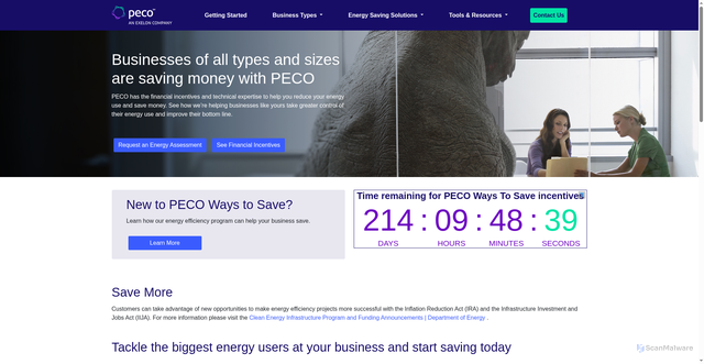 Security scan screenshot of https://solutions.peco-energy.com/