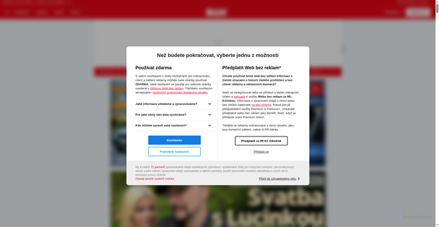 Security scan screenshot of https://www.blesk.cz/