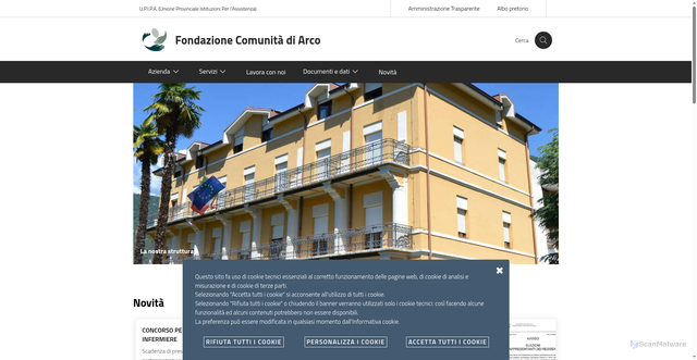 Security scan screenshot of https://www.fcda.it/