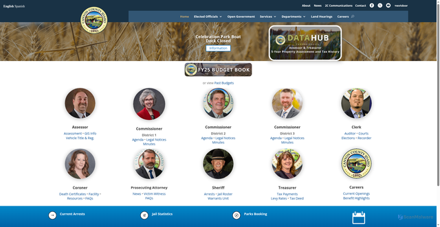 Security scan screenshot of https://www.canyoncounty.id.gov/