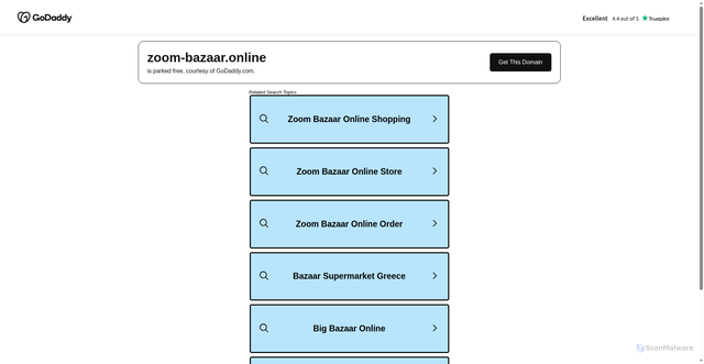 Security scan screenshot of api.aws.parking.godaddy.com