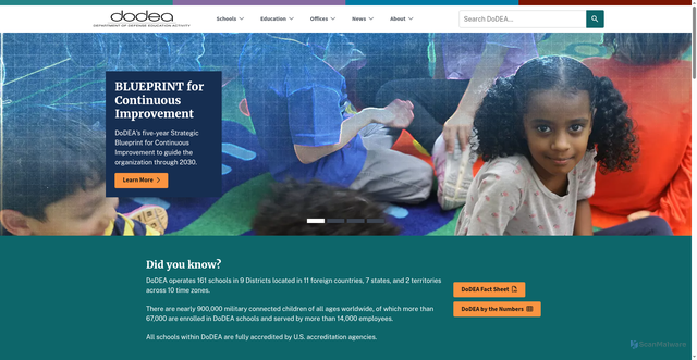 Security scan screenshot of https://dodea.edu